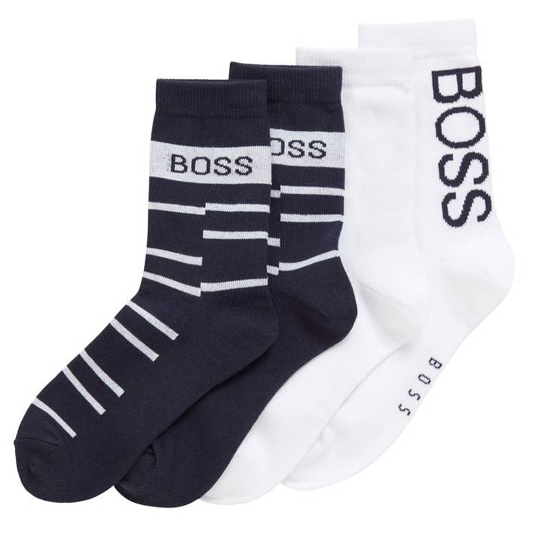 Skarpetki dwie pary chłopięce HUGO BOSS J20293-849 kolor granat