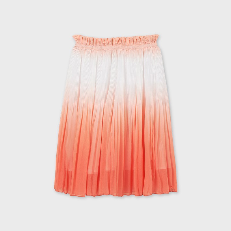 Ombre pleated skirt for girls Mayoral 6908-41 Orange