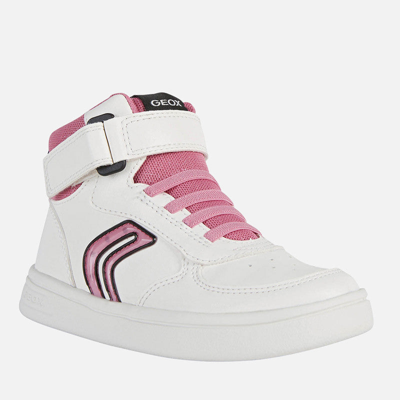 Geox J264MC-0BCEW-C0563 white sneakers for girls