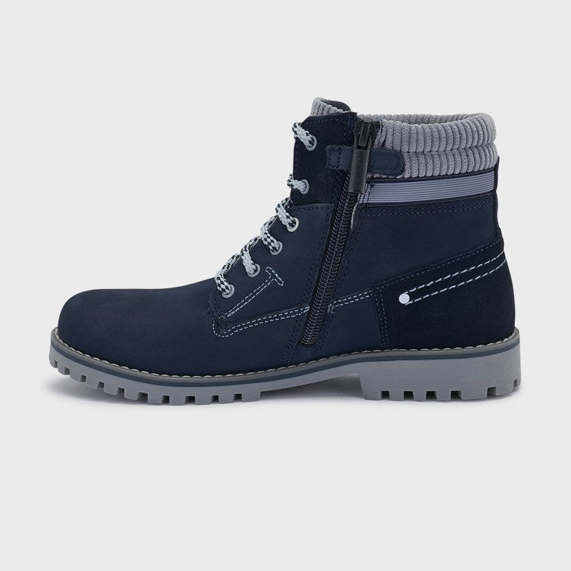 Mayoral 46171-68 Navy Blue Boys Leather Ankle Boots