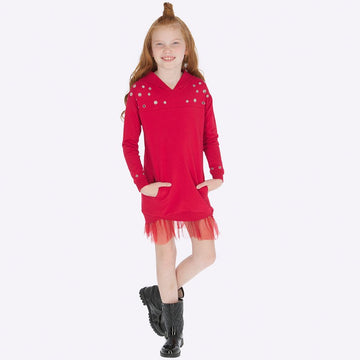 Sports dress with hood and tulle for girls Mayoral 7942-62