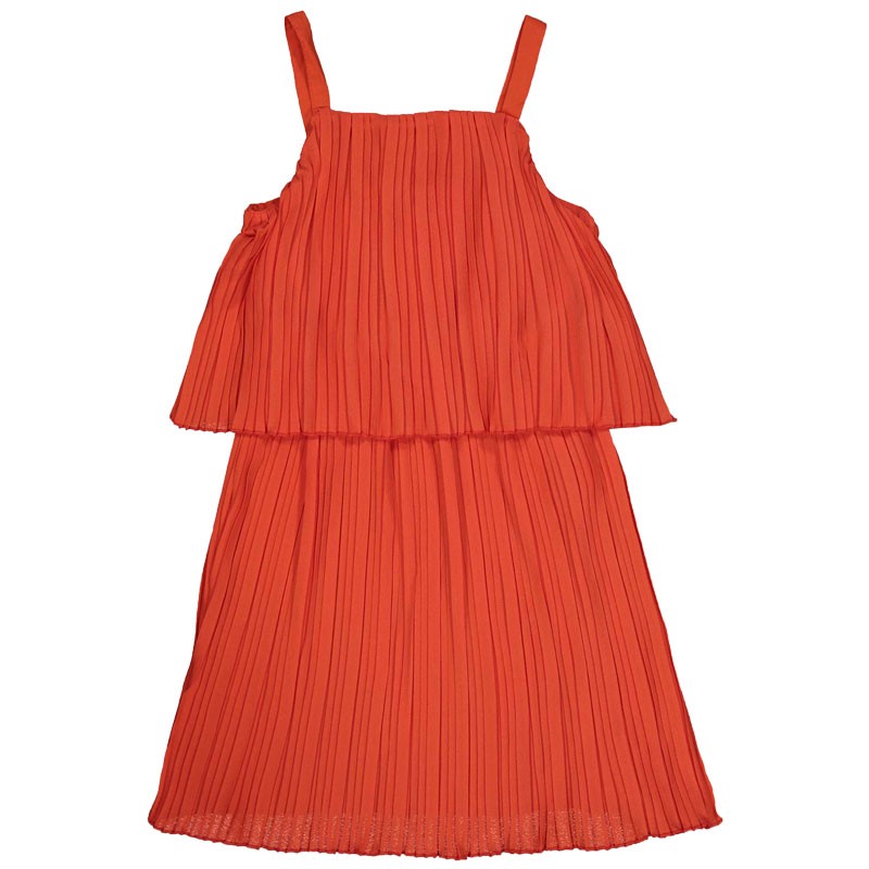 Trybeyond Pleated Dress Junior Girl 45586-00 35P Coral Color