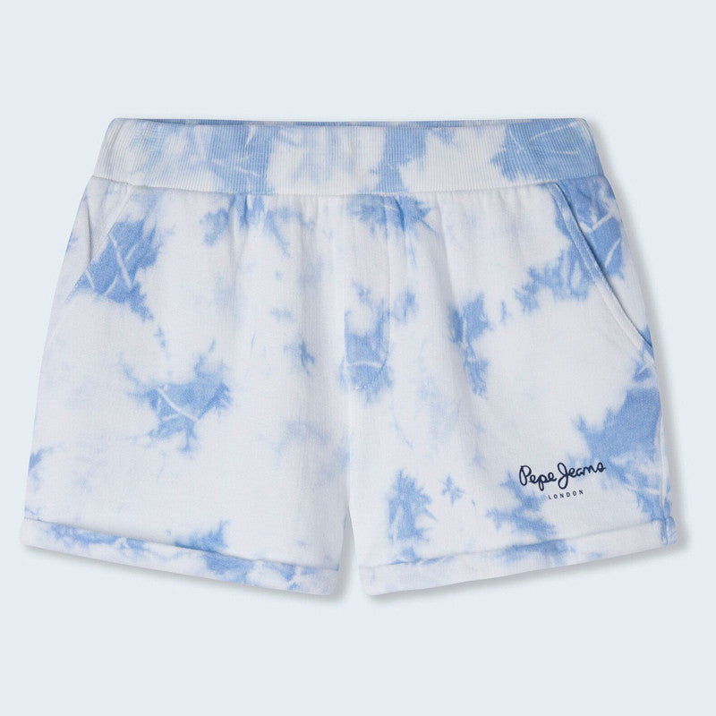 Pepe Jeans Szorty GENEVA SHORT junior dziewczyna PG800773-0AA biały/niebieski