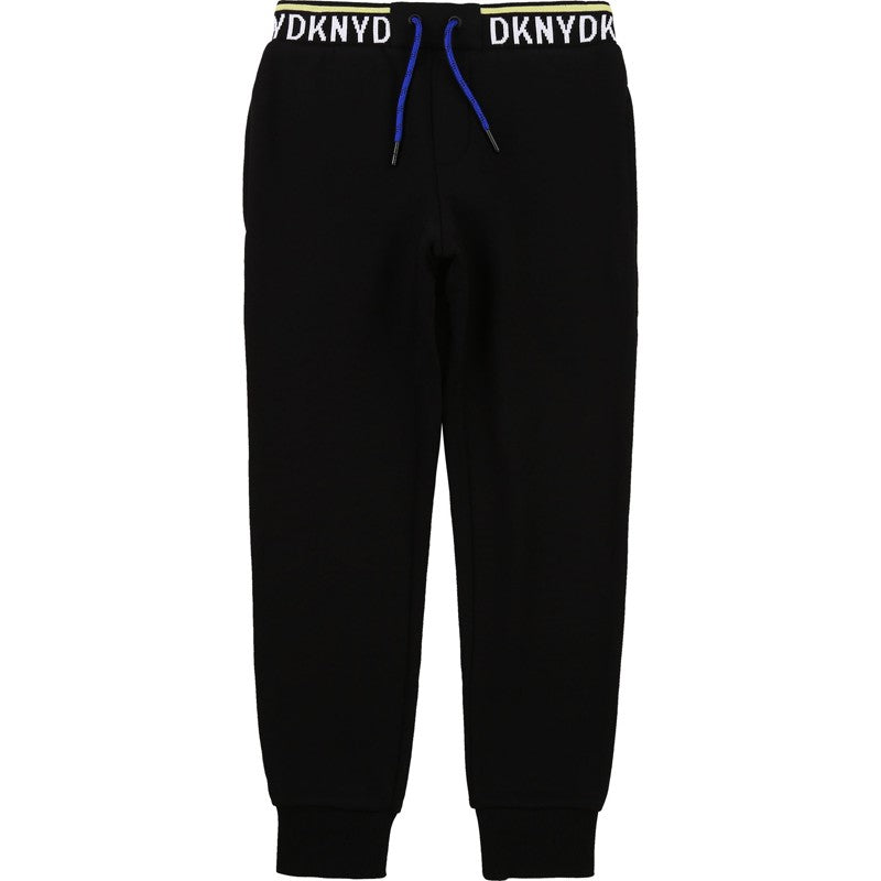 Spodnie sportowe chłopięce DKNY D24728-09B kolor czarny