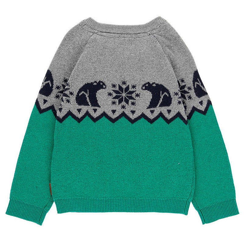 Knitted sweater for boy Boboli 718219-4477 green