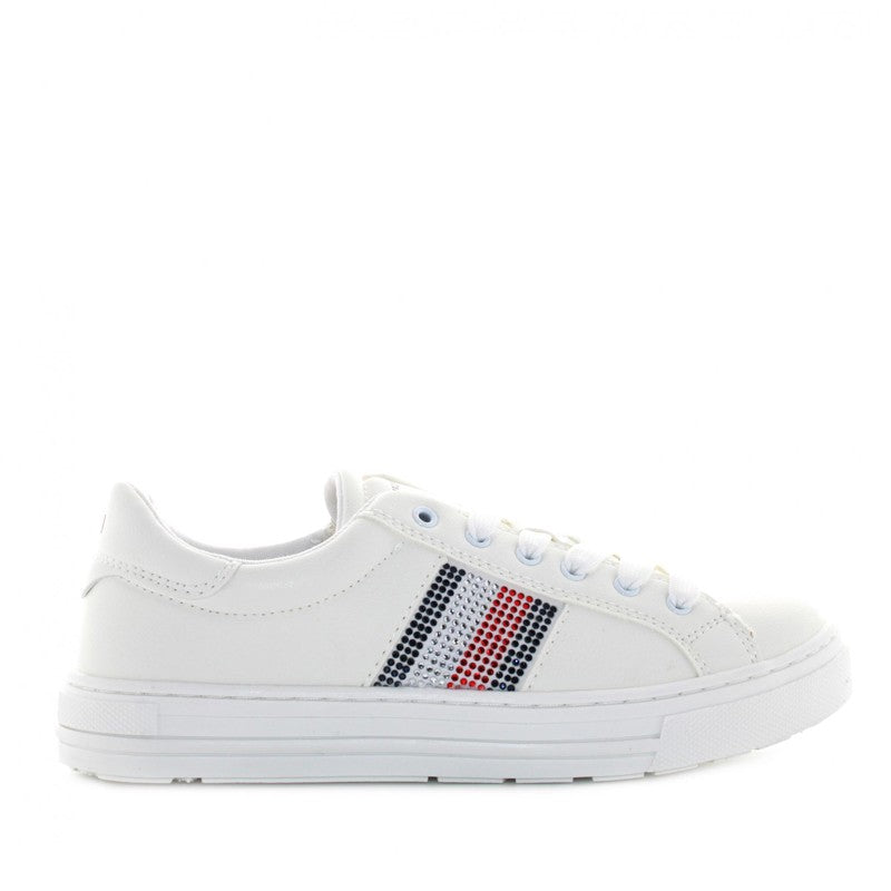 Sneakersy dziewczęce TOMMY HILFIGER T3A4-31167-1286100 kolor biały