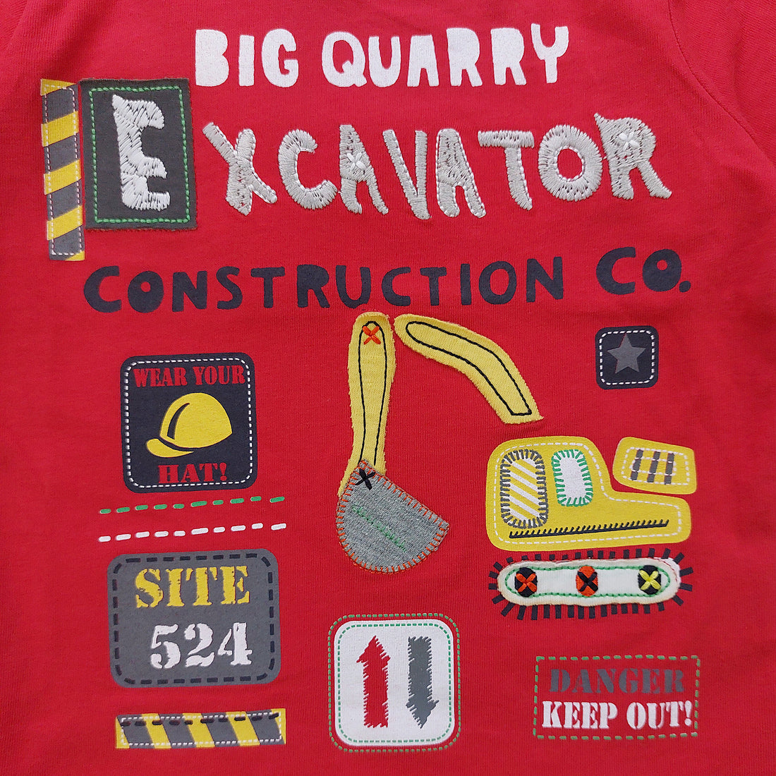 T-Shirt Excavator boy red 1251-9424 GKMOC