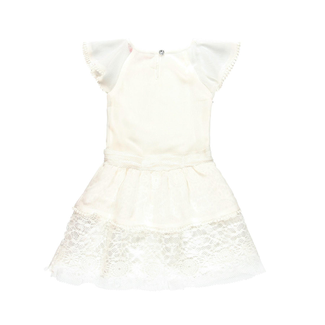 Chiffon dress for girls Boboli 729738-1111 color white