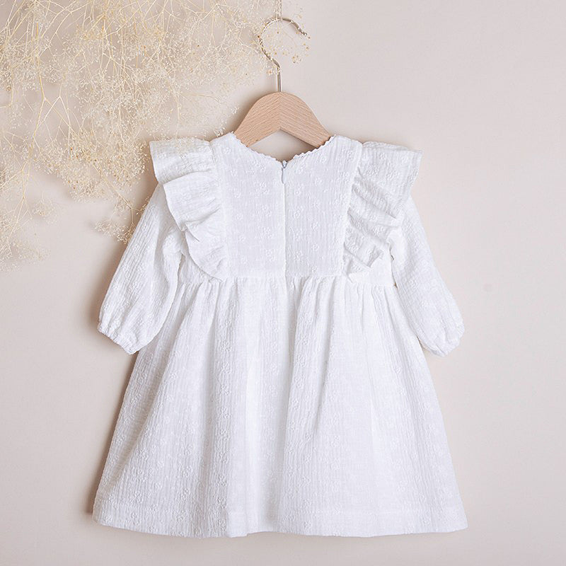 Elegant girl's dress MINIMI 55/22 color white