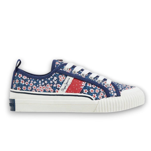 Pepe Jeans Tenisówki OTTIS FLOWERS GIRL junior girl PGS30541-595 NAVY