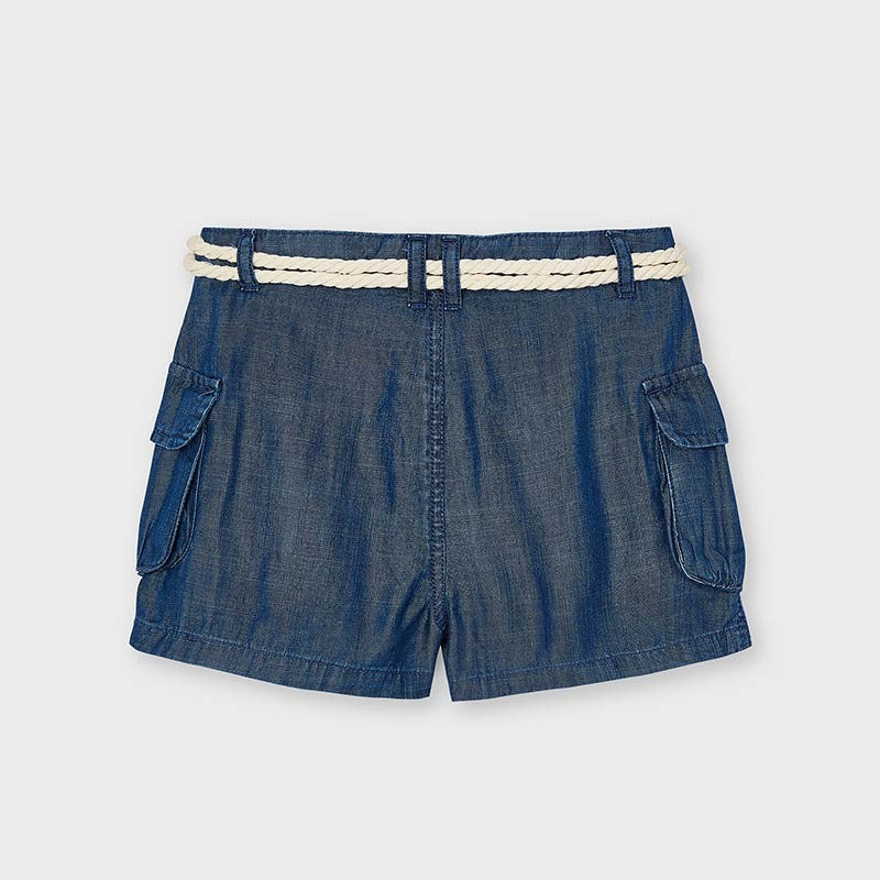 Girls' shorts with pockets Mayoral 3205-48 Navy blue