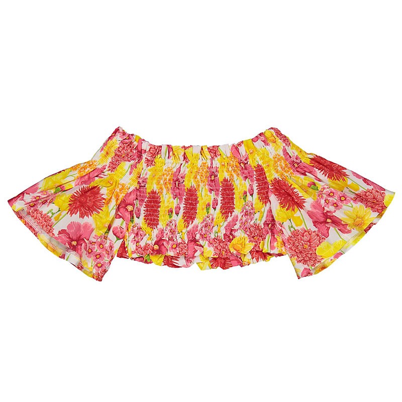 Trybeyond Floral Blouse Junior Girl 40493-00 95Z Pink/Yellow