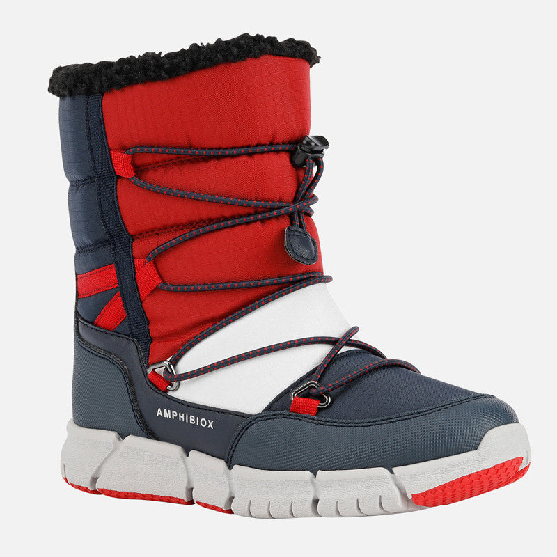 Boys' snow boots Geox J269XC-0FU50-C0735 navy/red