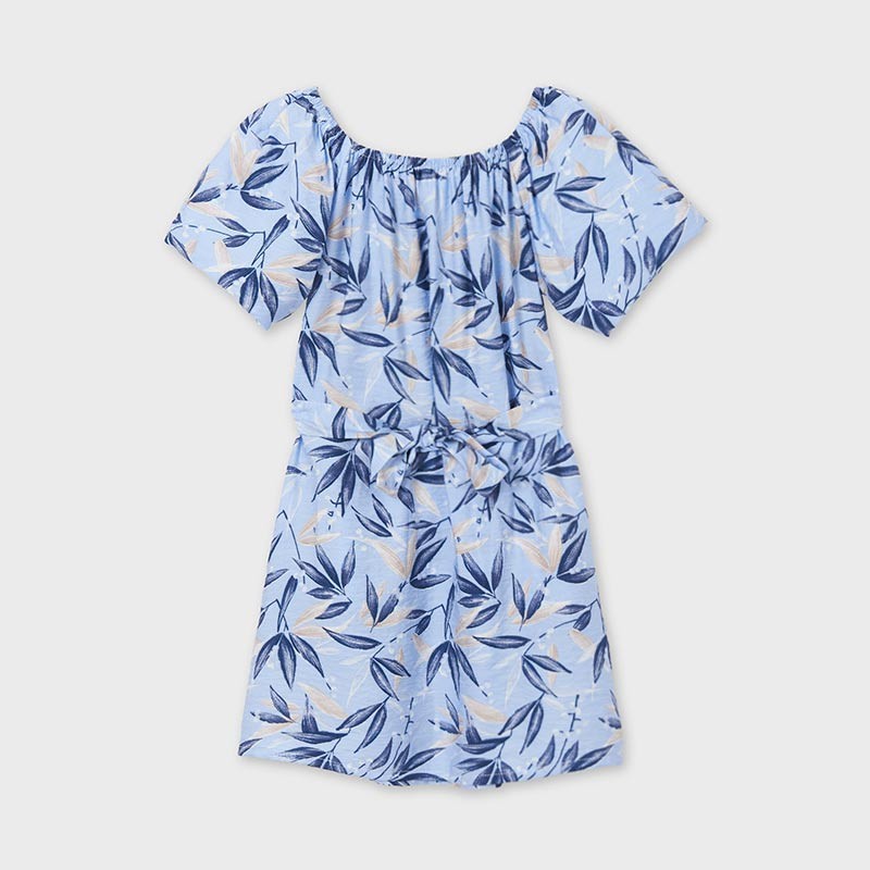 Girl's printed dress Mayoral 6922-96 Sky blue