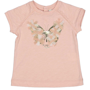 short sleeve t-shirt for girls Birba&amp;Trybeyond 24086-51E light pink