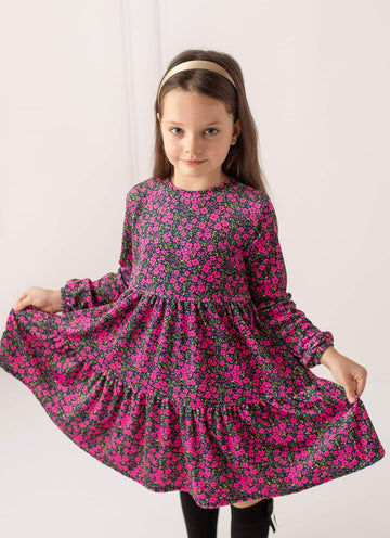 Velvet Dress for Girl Pink 3578-11123 GKMOD