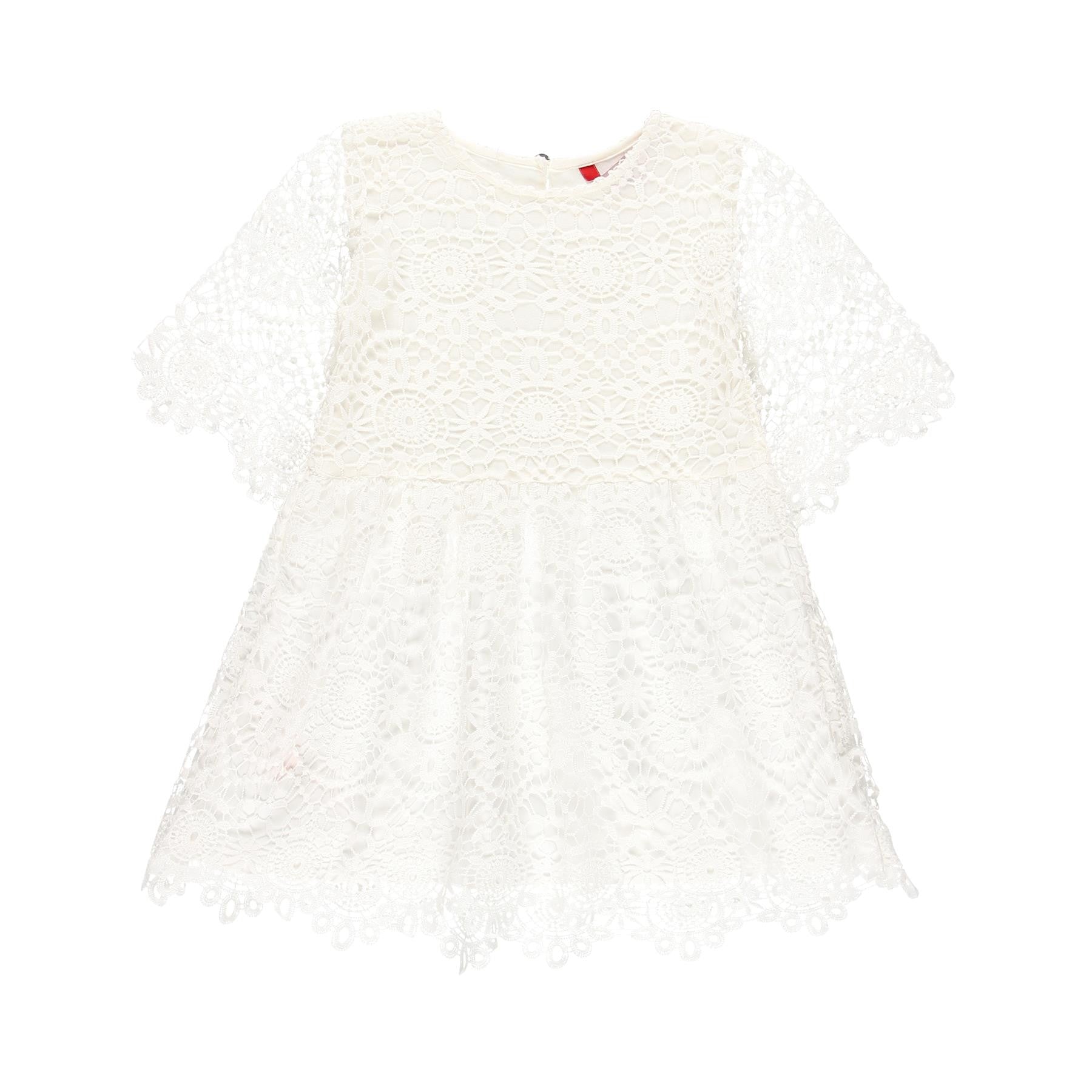 Guipure lace dress for girls Boboli 729749-1111 white