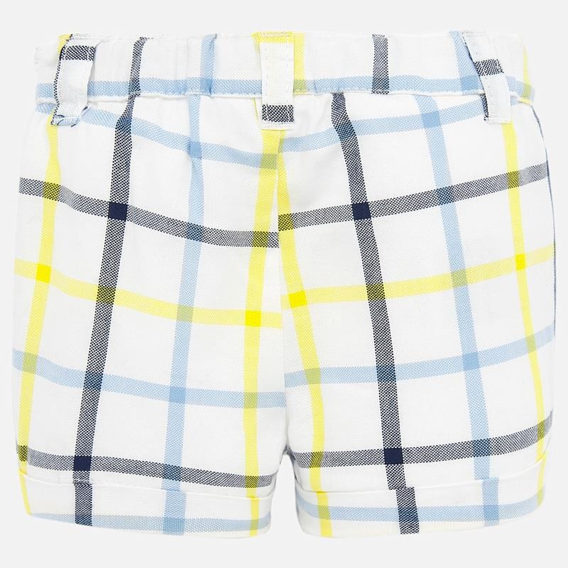 Mayoral 1262-53 boys cotton shorts white/yellow