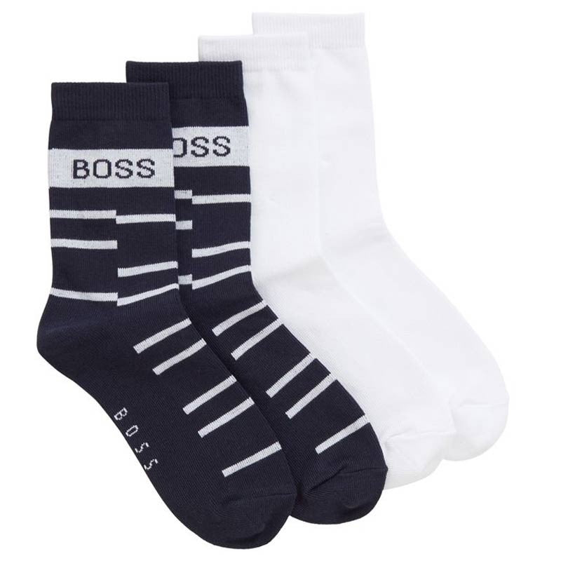 Two pairs of boys' socks HUGO BOSS J20293-849 navy blue