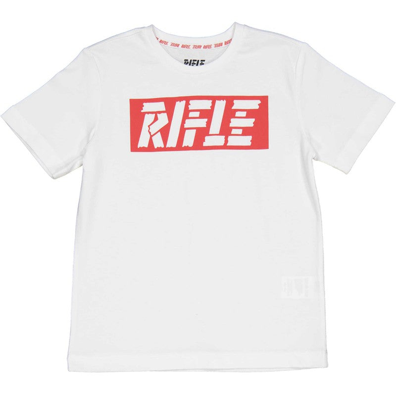 T-shirt dla chłopców RIFLE 24404-00 kolor biały