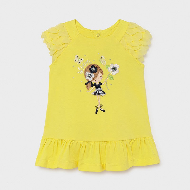 Girl's Ruffle Dress Mayoral 1975-19 Yellow