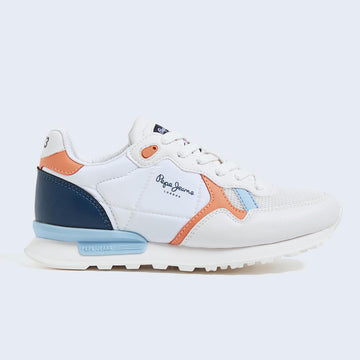 Pepe Jeans Sneakersy BRITT REBIRTH GIRLS junior girl PGS30529-800 biały