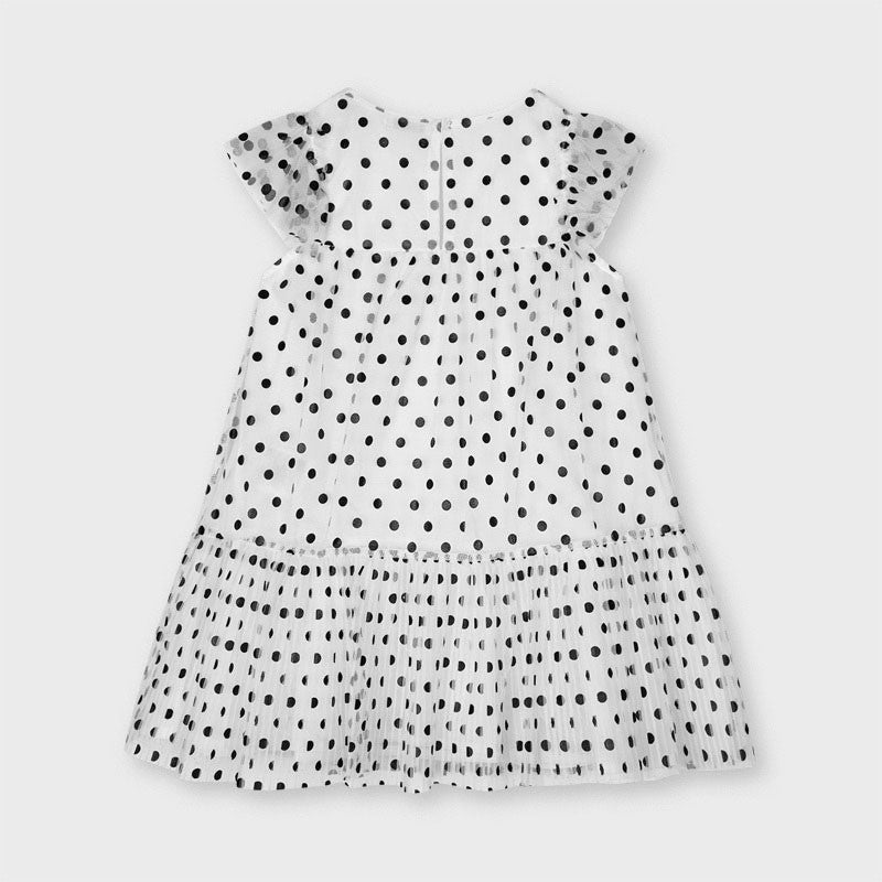 Girl's Polka Dot Dress Mayoral 3927-53 White/Black